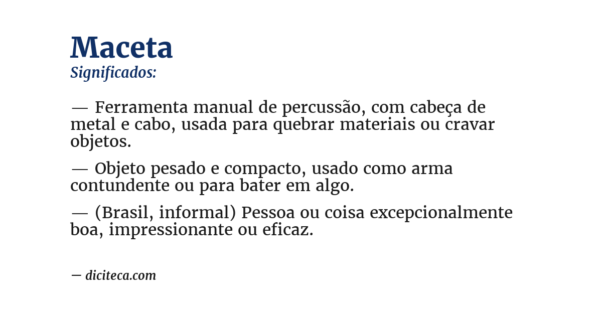 Significado de maceta