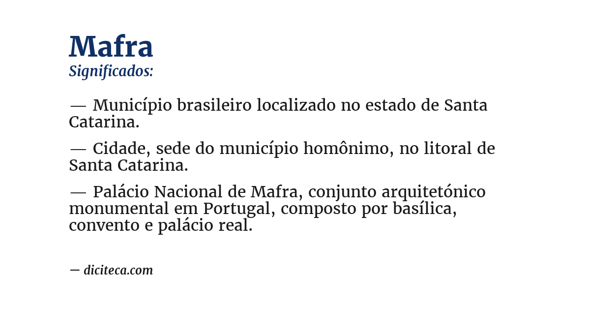 Significado de mafra