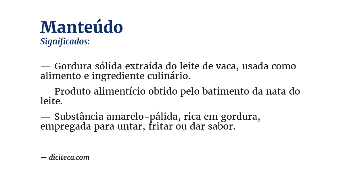 Significado de manteúdo