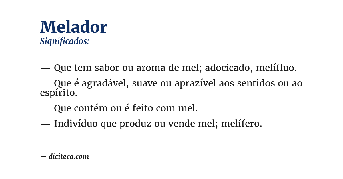 Significado de melador