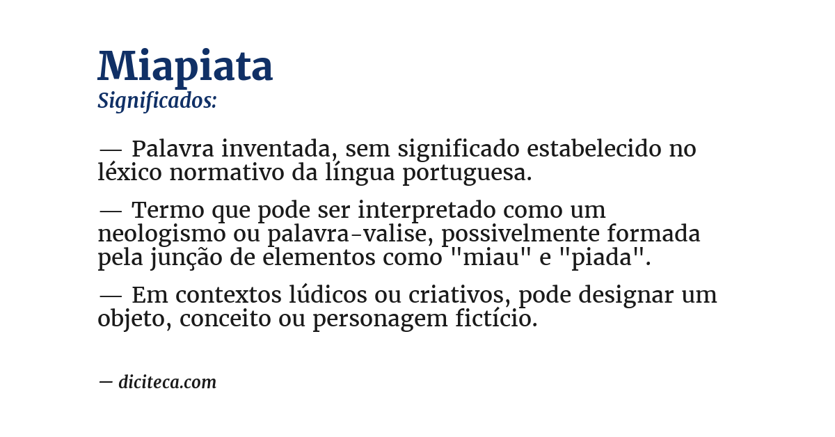 Significado de miapiata