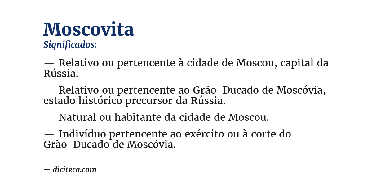 Significado de moscovita