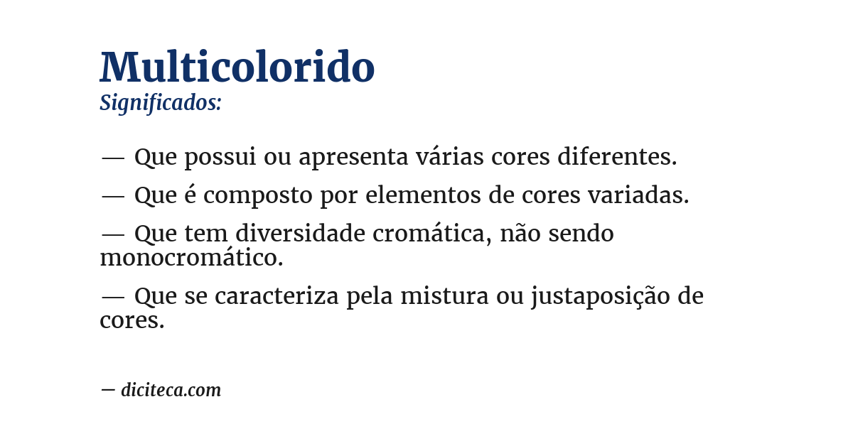 Significado de multicolorido