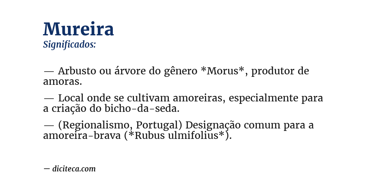 Significado de mureira
