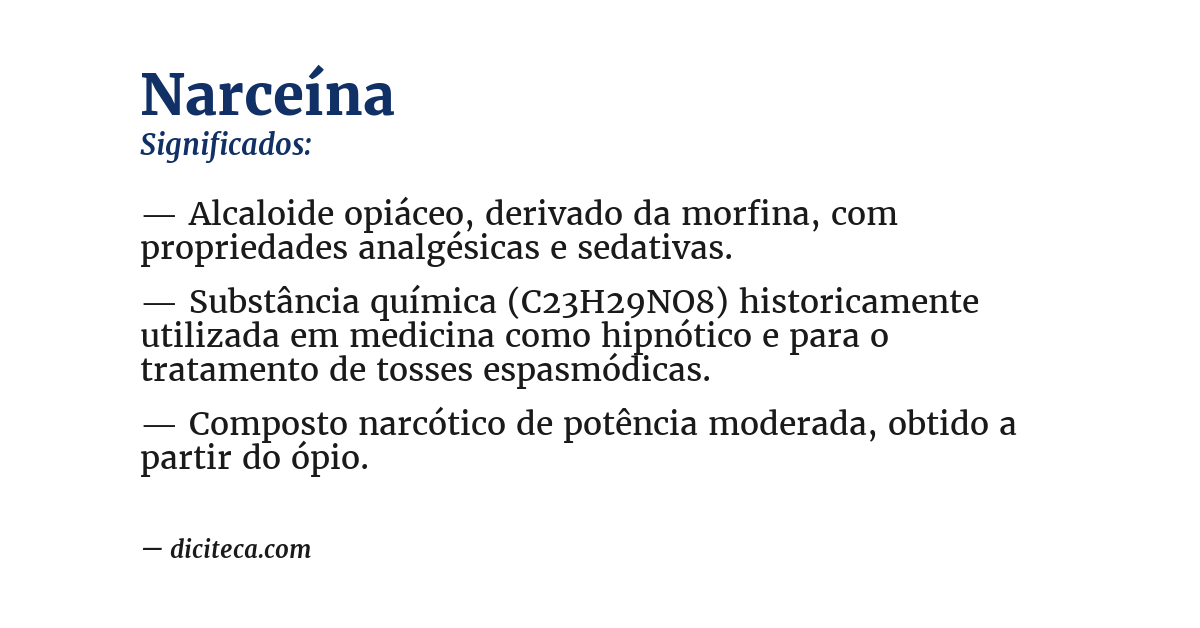 Significado de narceína