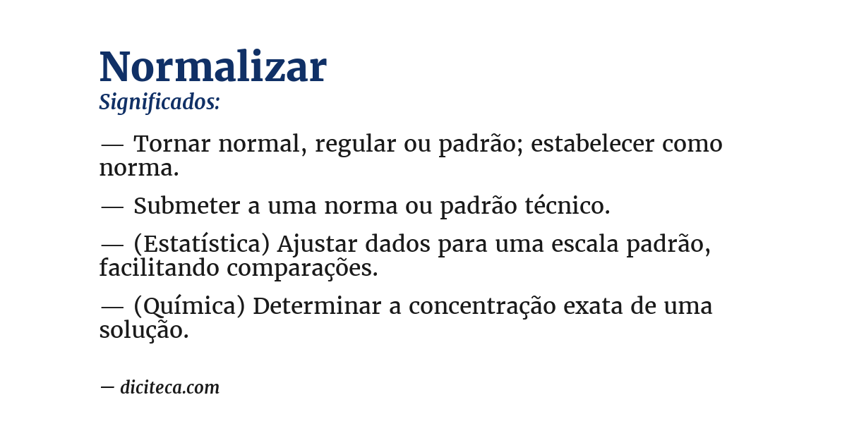 Significado de normalizar