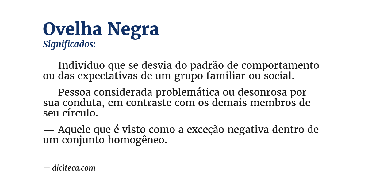 Significado de ovelha negra