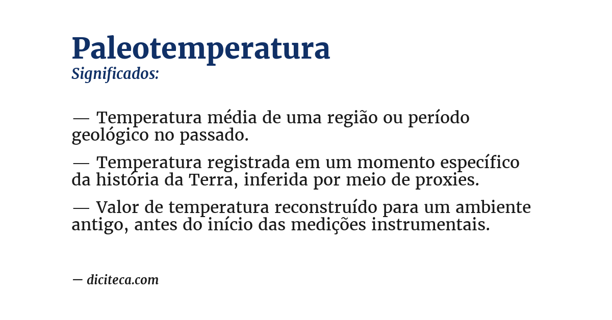 Significado de paleotemperatura