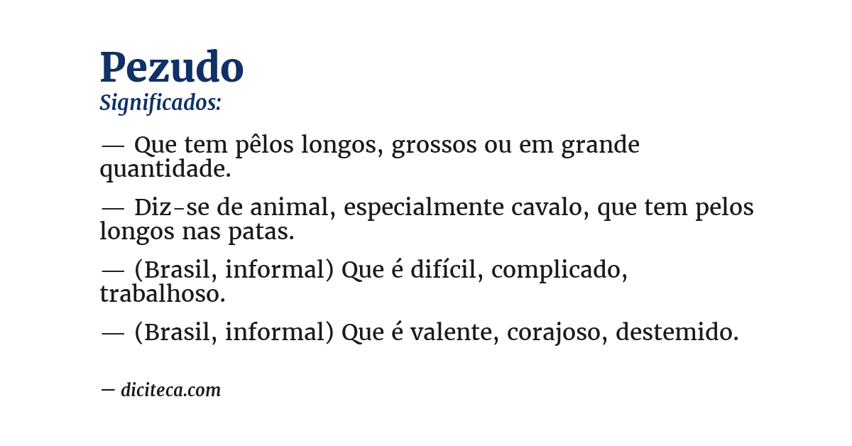 Significado de pezudo