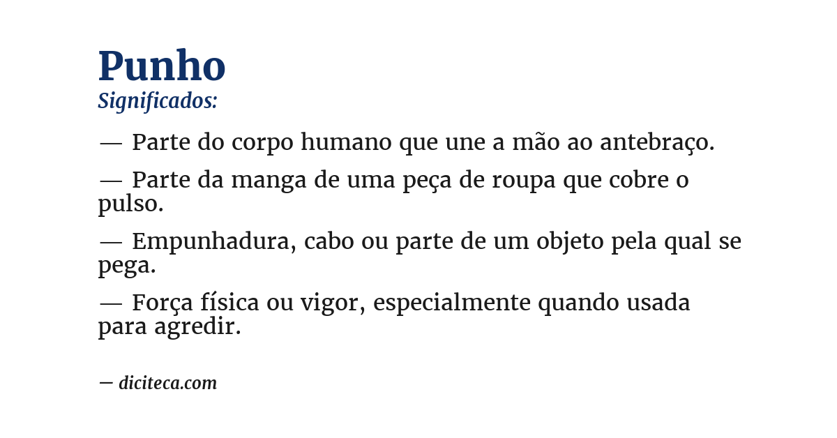 Significado de punho