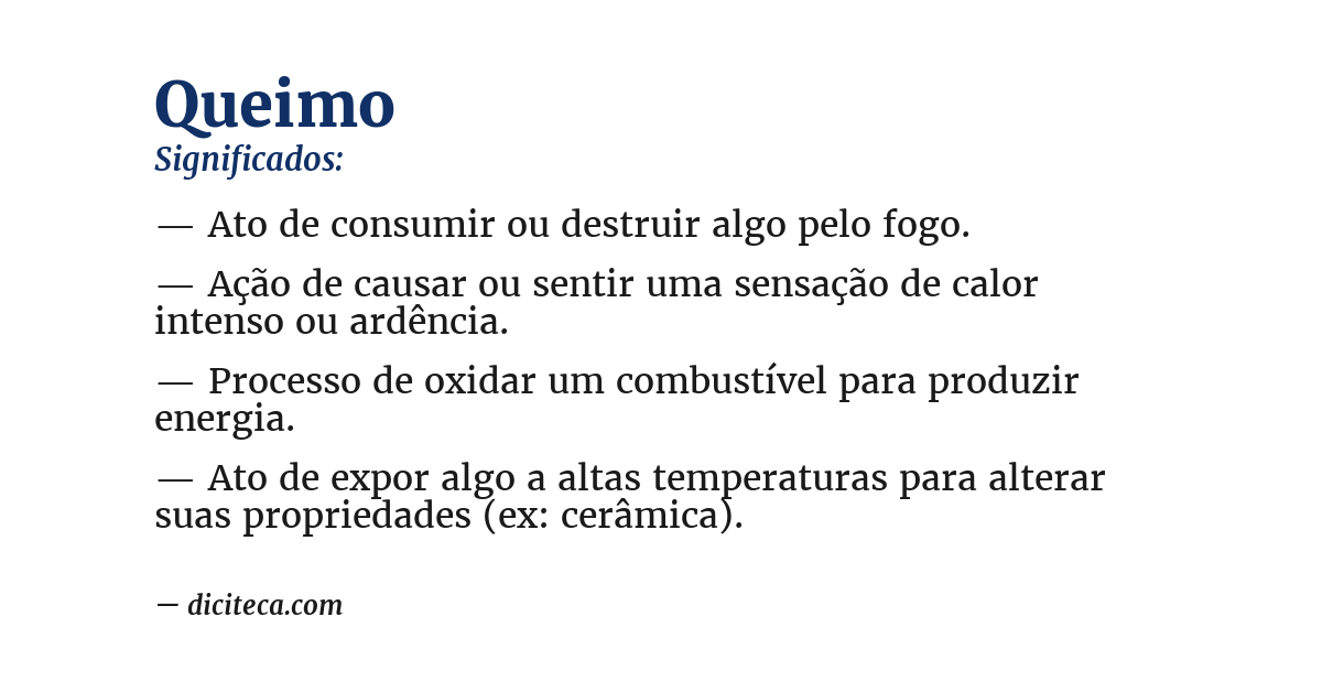 Significado de queimo