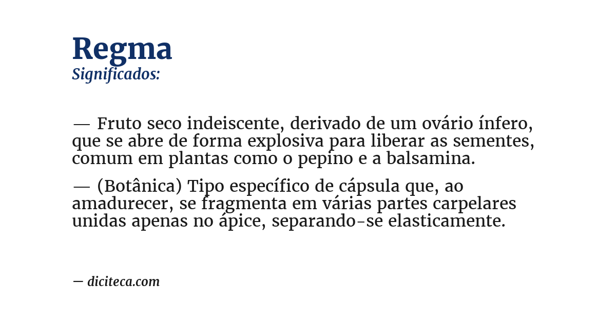 Significado de regma