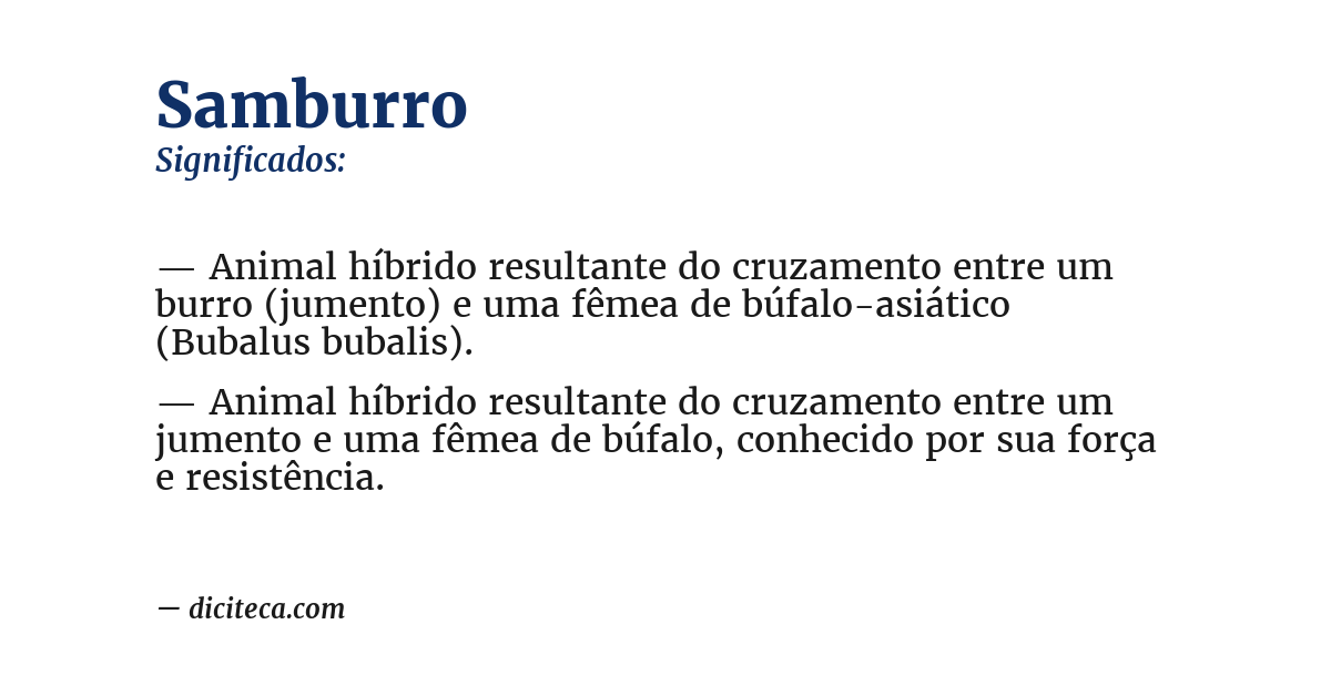 Significado de samburro