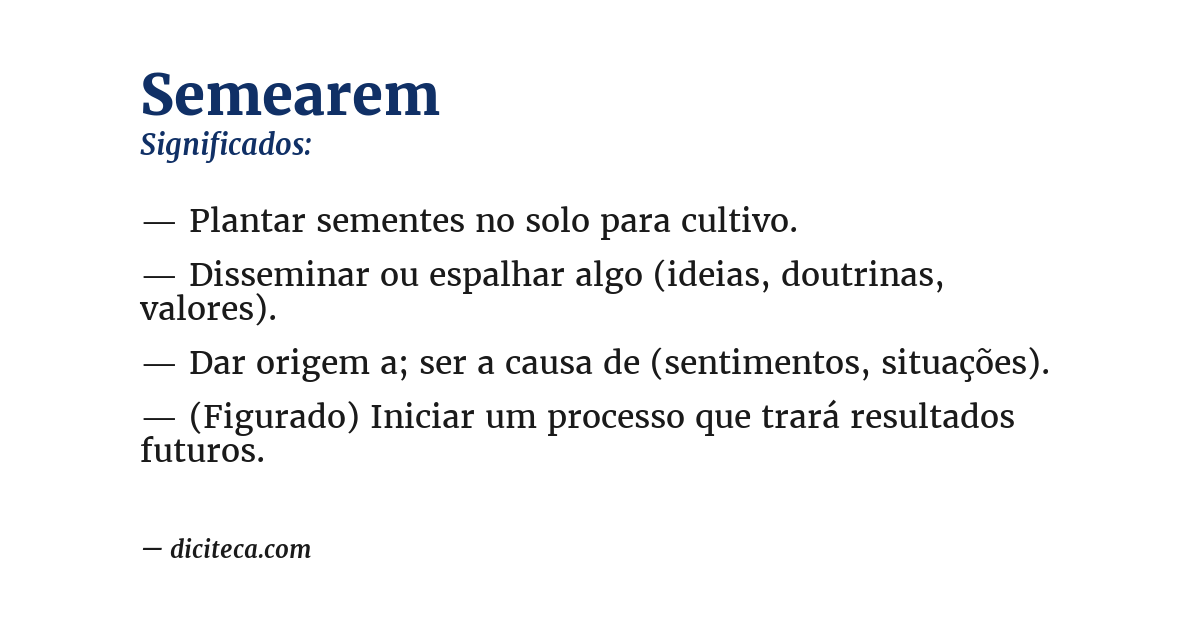 Significado de semearem