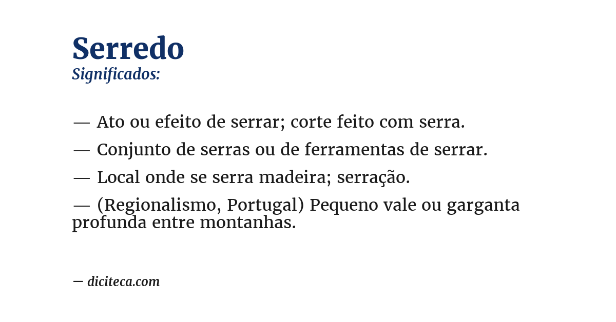 Significado de serredo