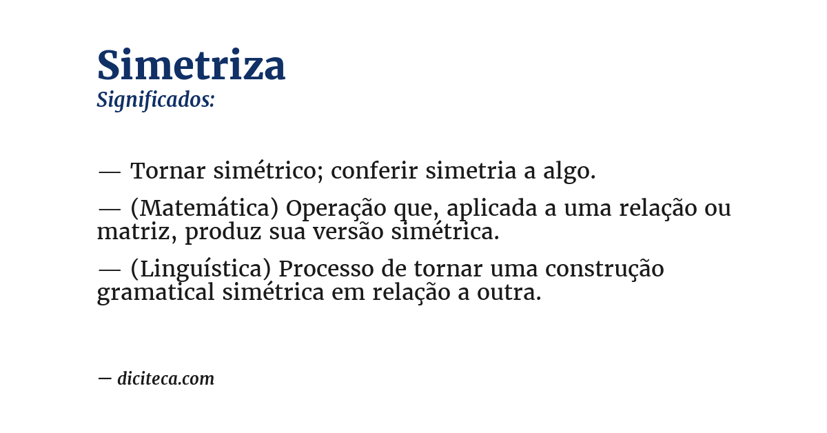 Significado de simetriza