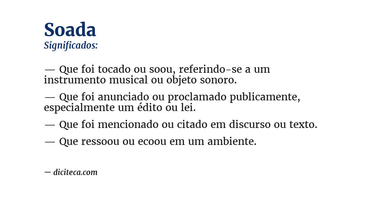 Significado de soada
