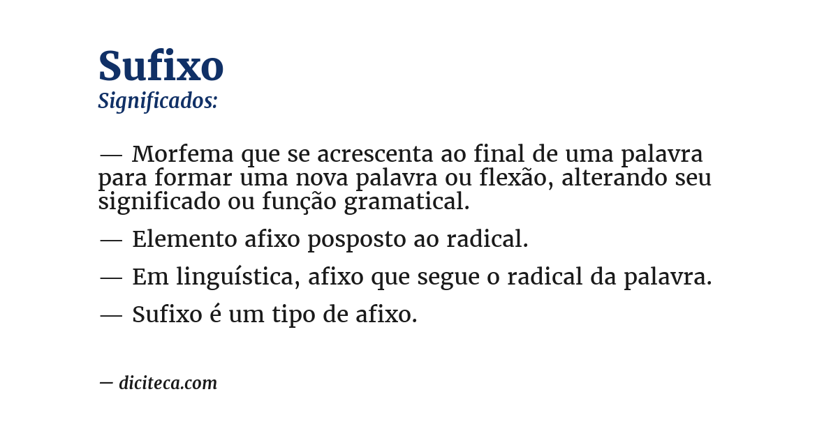 Significado de sufixo