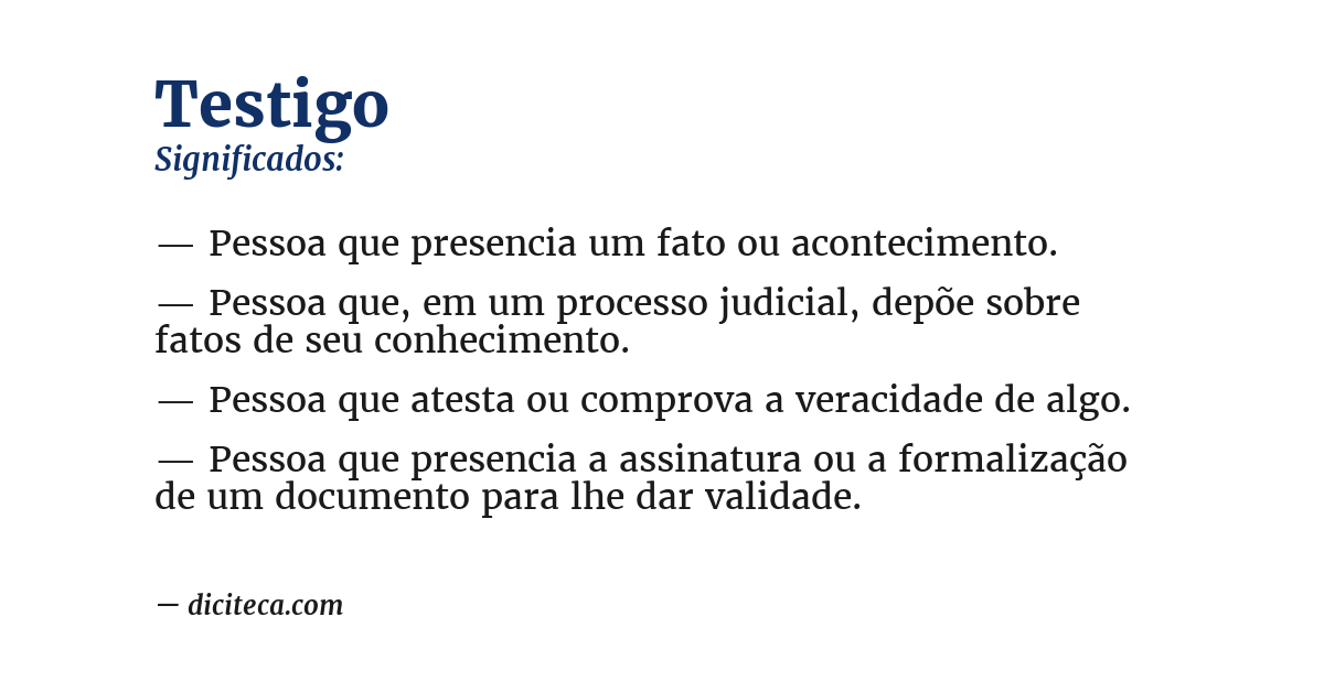 Significado de testigo