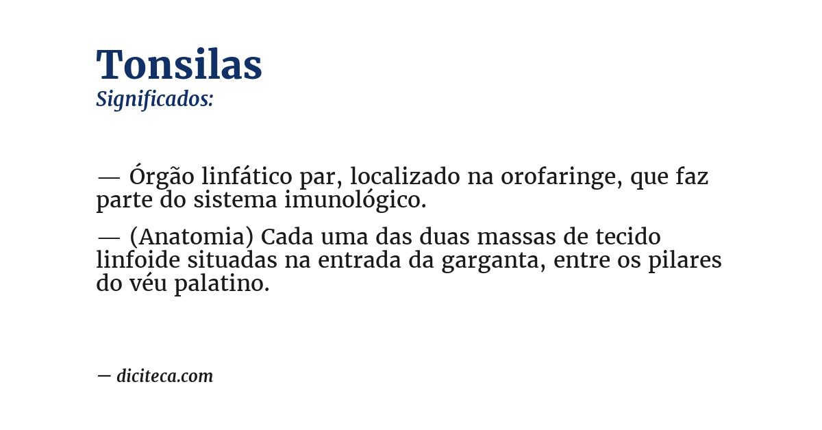 Significado de tonsilas