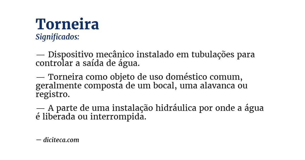 Significado de torneira