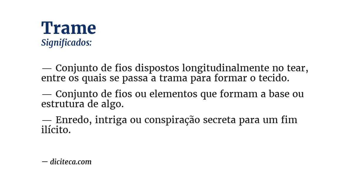 Significado de trame