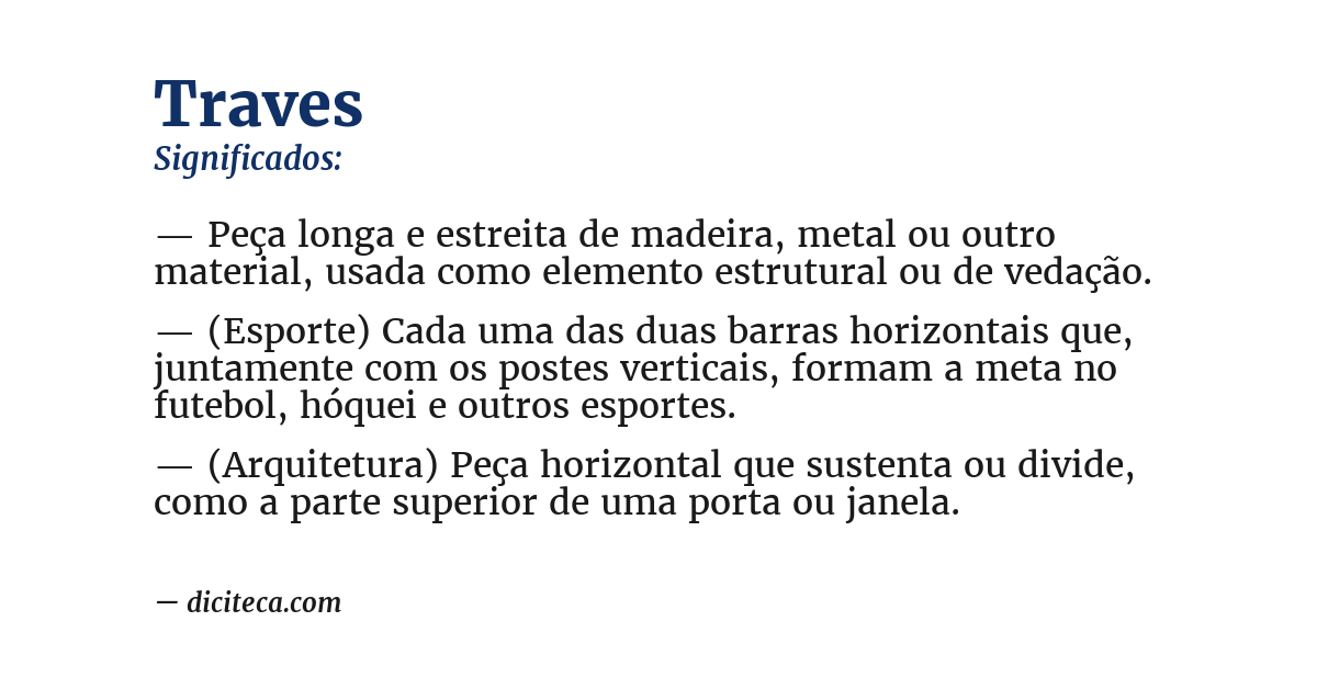 Significado de traves