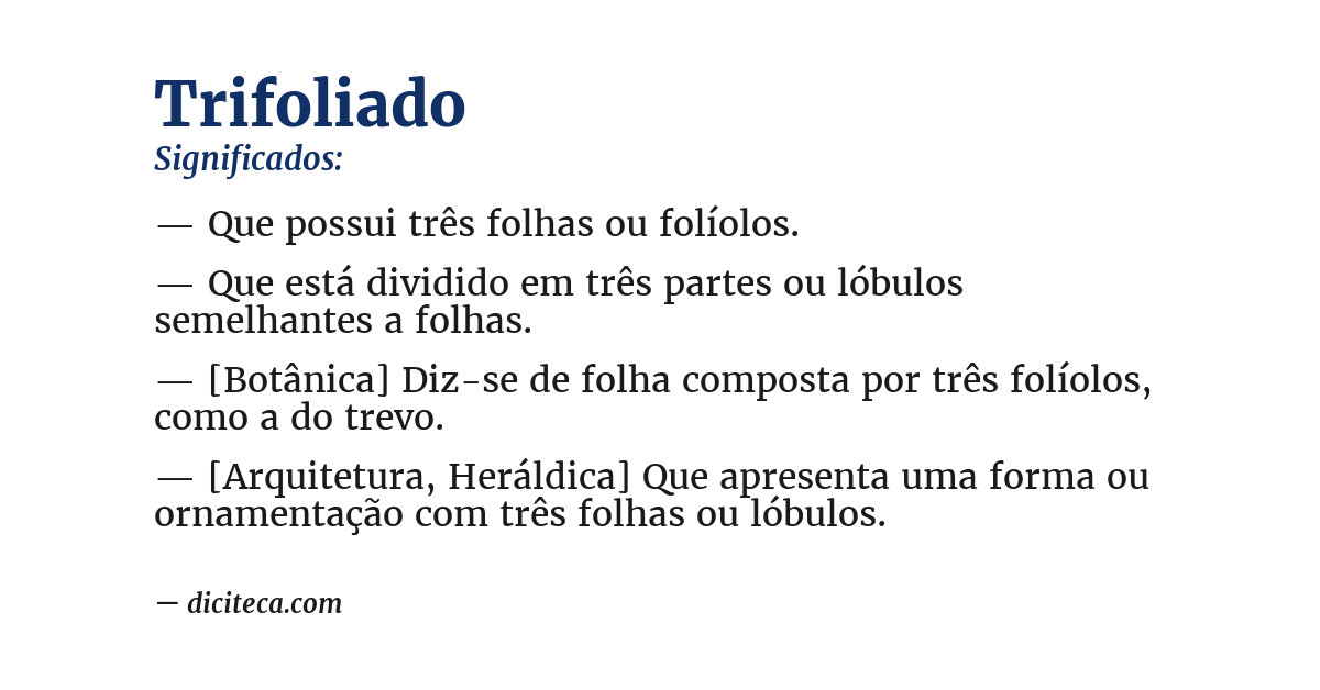 Significado de trifoliado