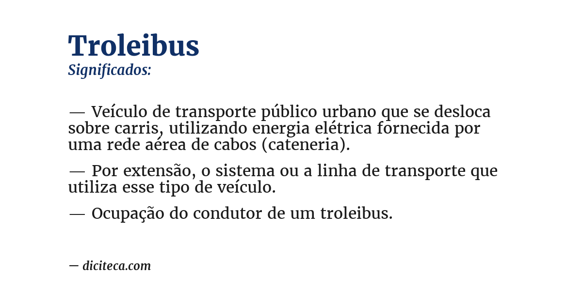 Significado de troleibus