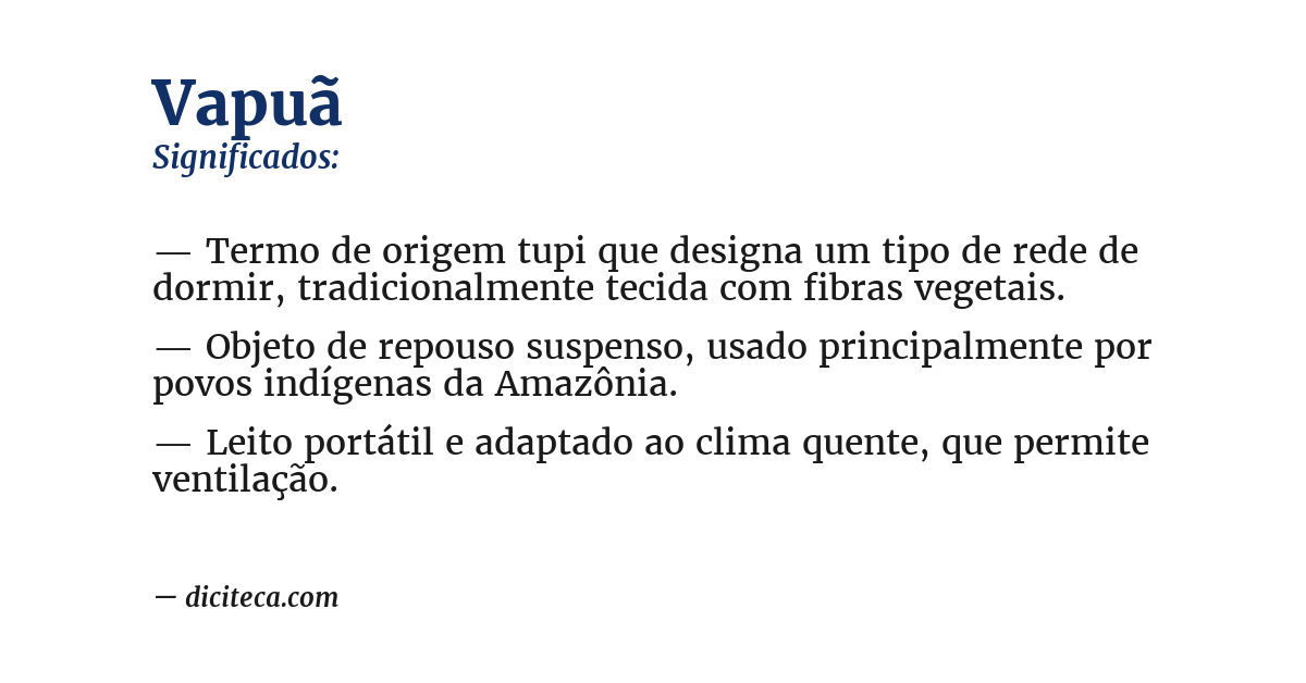 Significado de vapuã