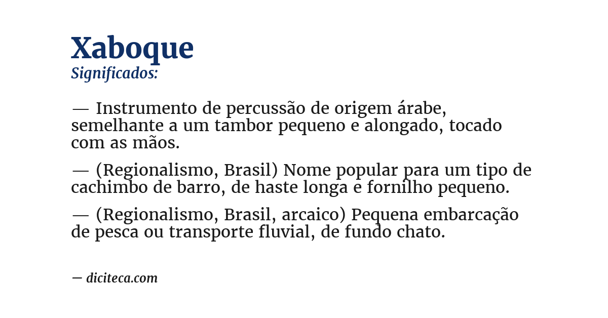 Significado de xaboque