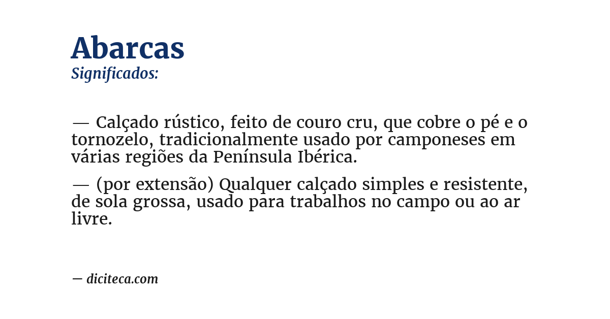 Significado de abarcas
