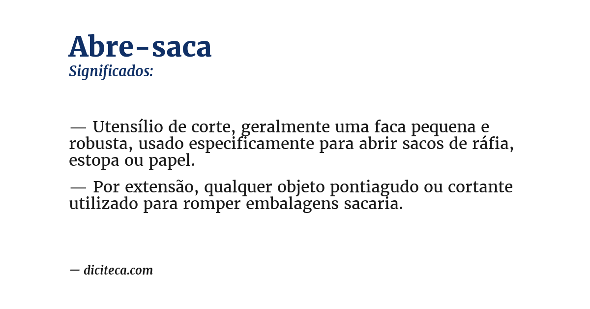 Significado de abre-saca