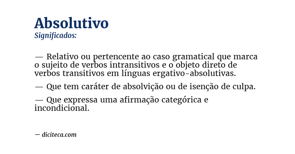 Significado de absolutivo