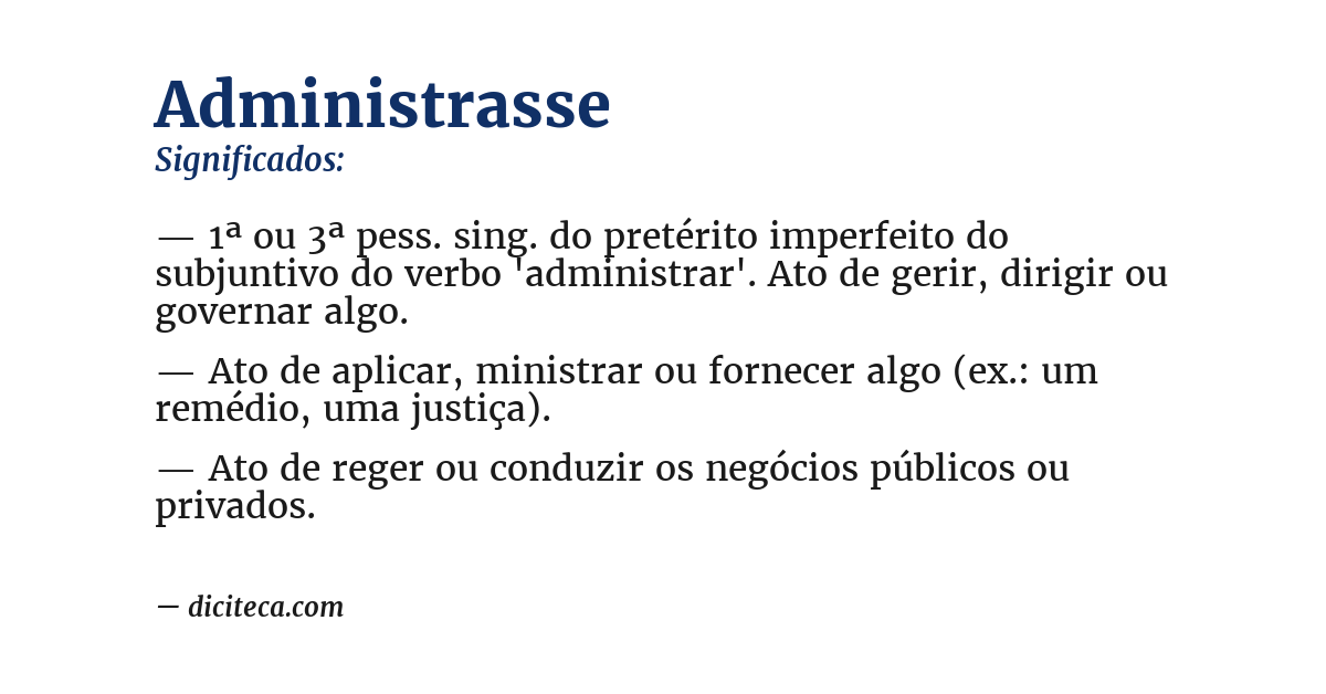 Significado de administrasse