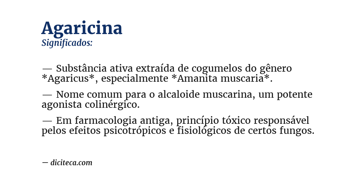 Significado de agaricina
