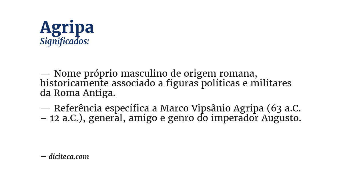 Significado de agripa