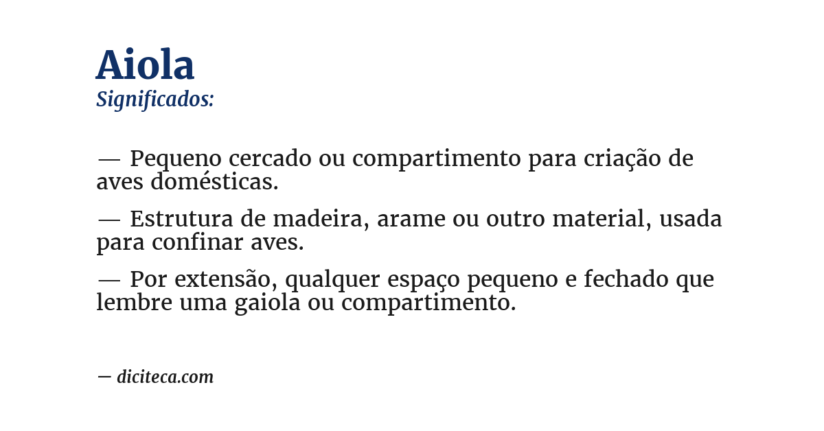 Significado de aiola