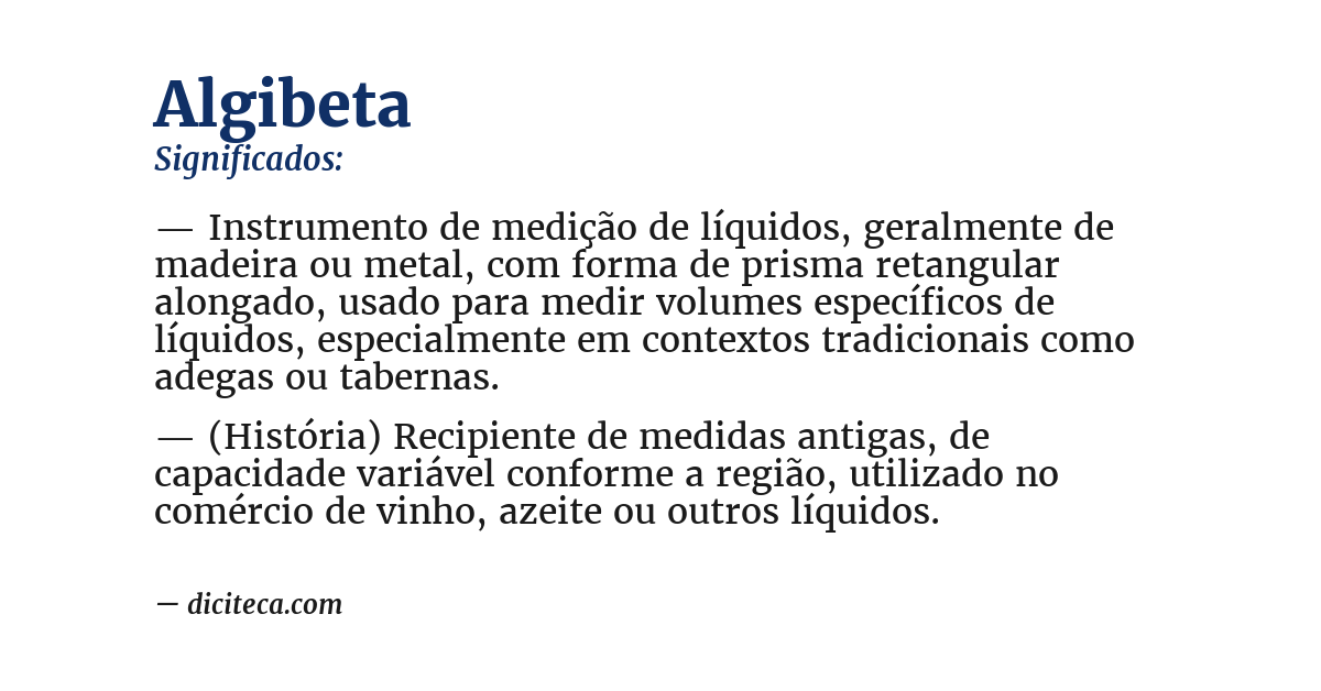 Significado de algibeta