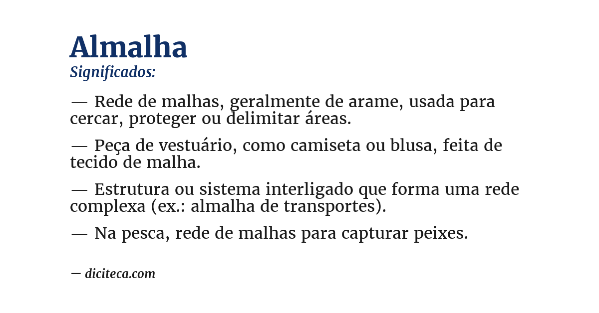 Significado de almalha