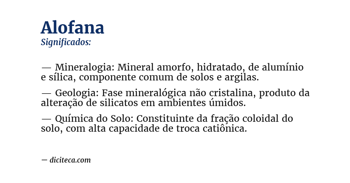 Significado de alofana