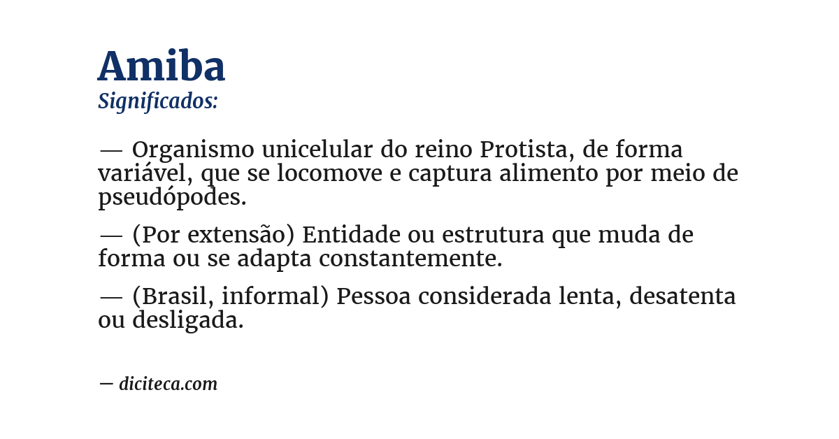 Significado de amiba