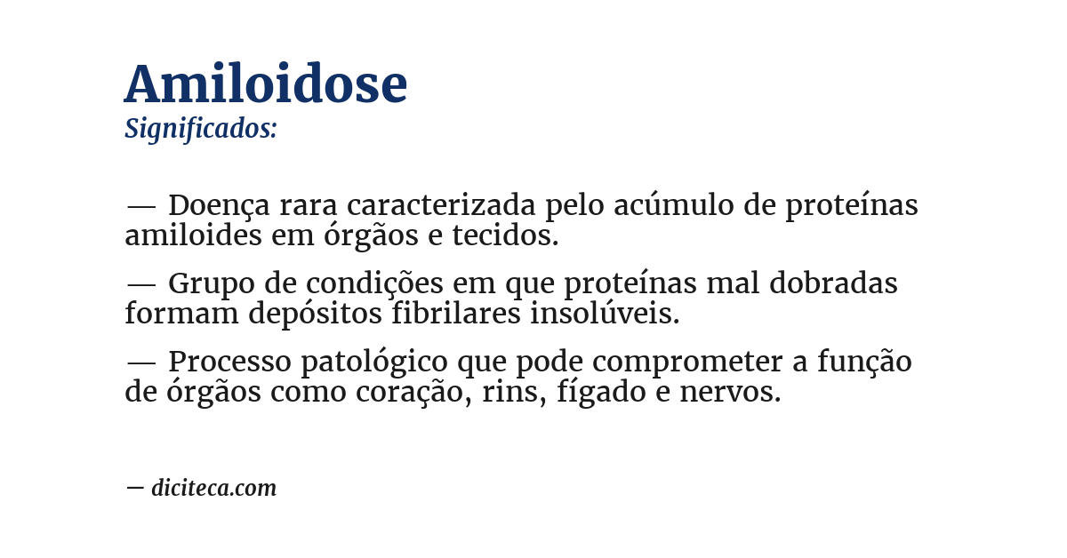 Significado de amiloidose