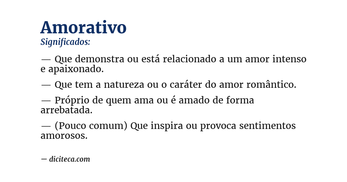 Significado de amorativo