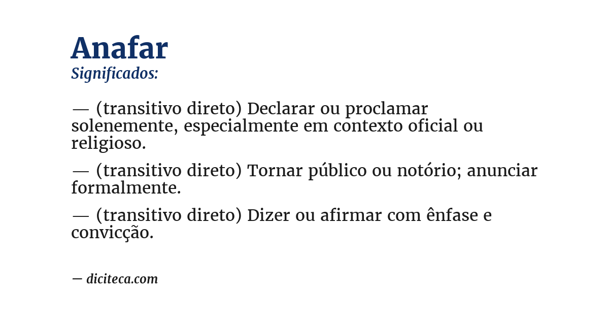 Significado de anafar