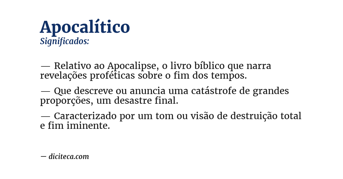 Significado de apocalítico