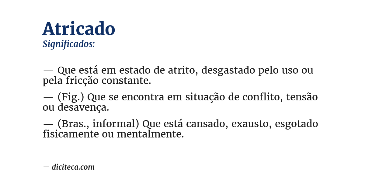 Significado de atricado