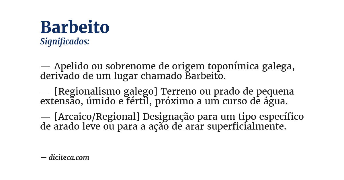 Significado de barbeito