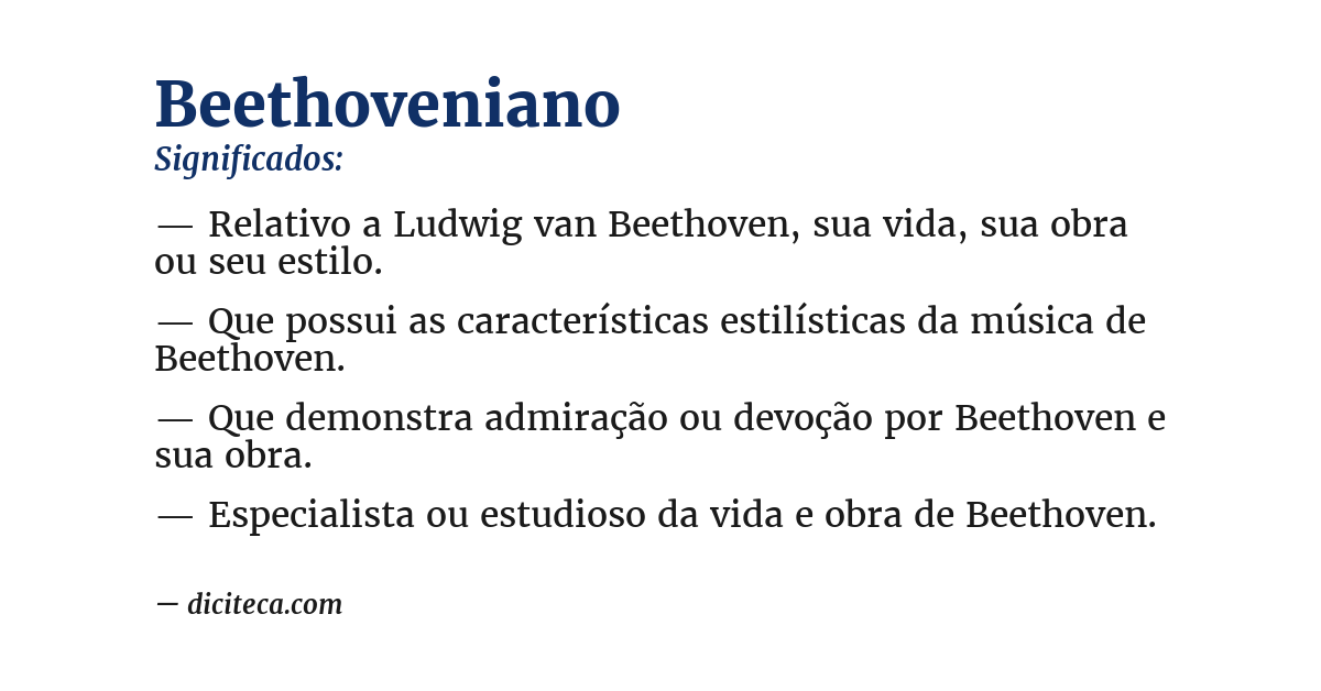 Significado de beethoveniano