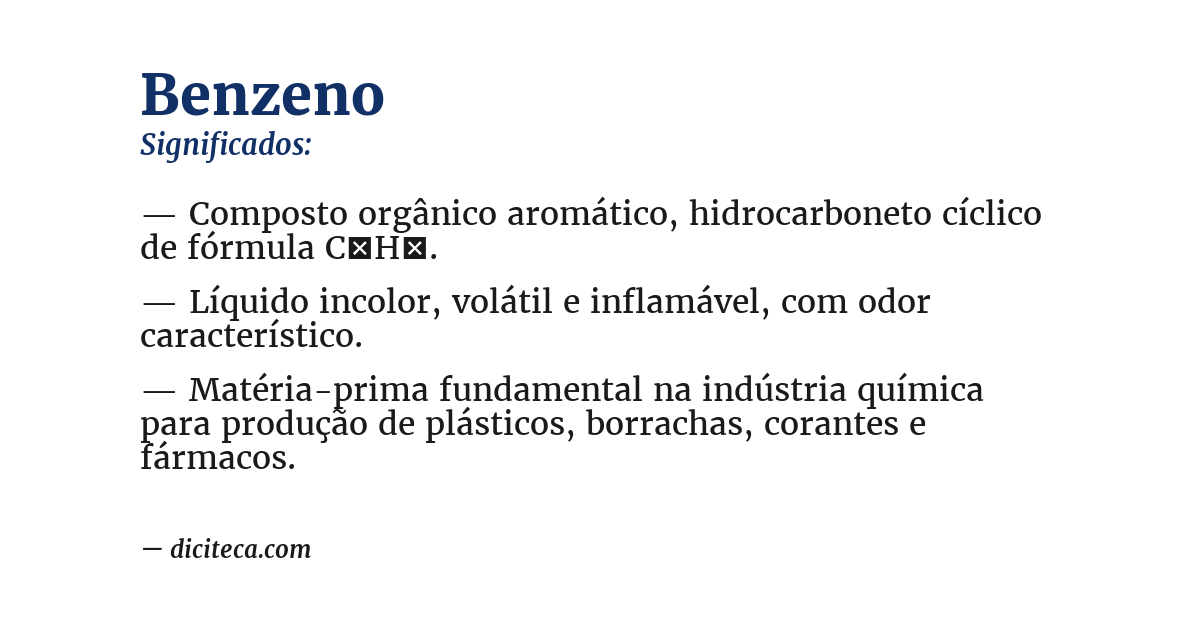 Significado de benzeno